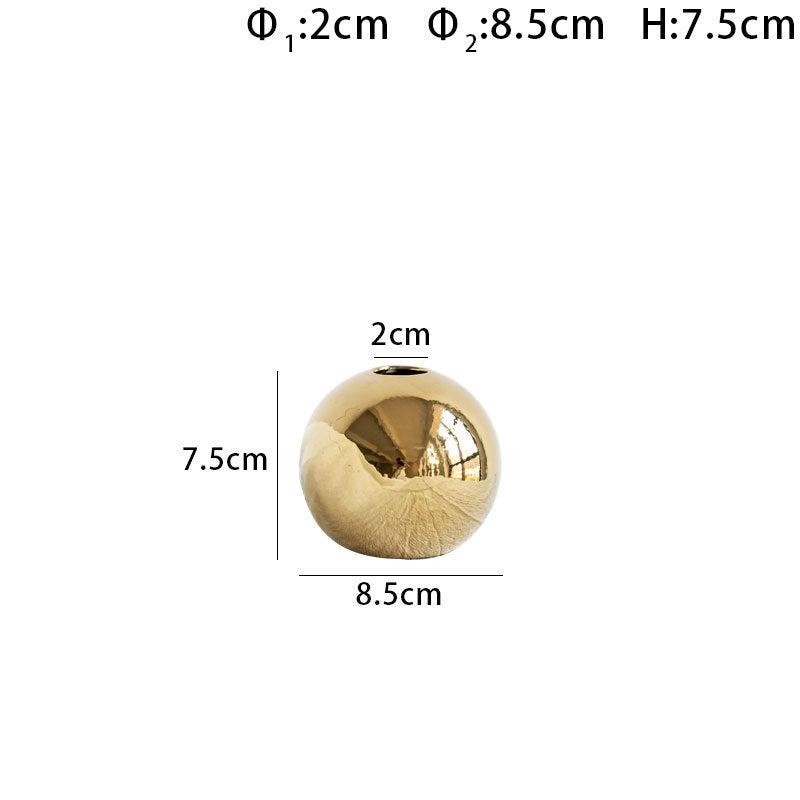 Gouden keramische siervaas - productfoto 7
