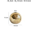 Gouden keramische siervaas - productfoto 3