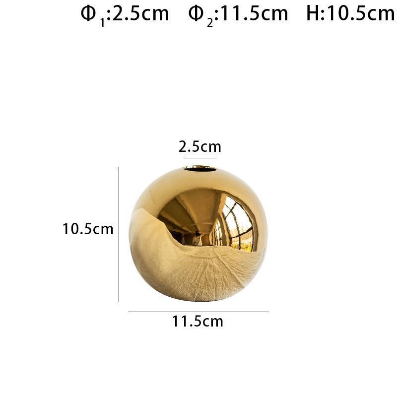Gouden keramische siervaas - productfoto 2