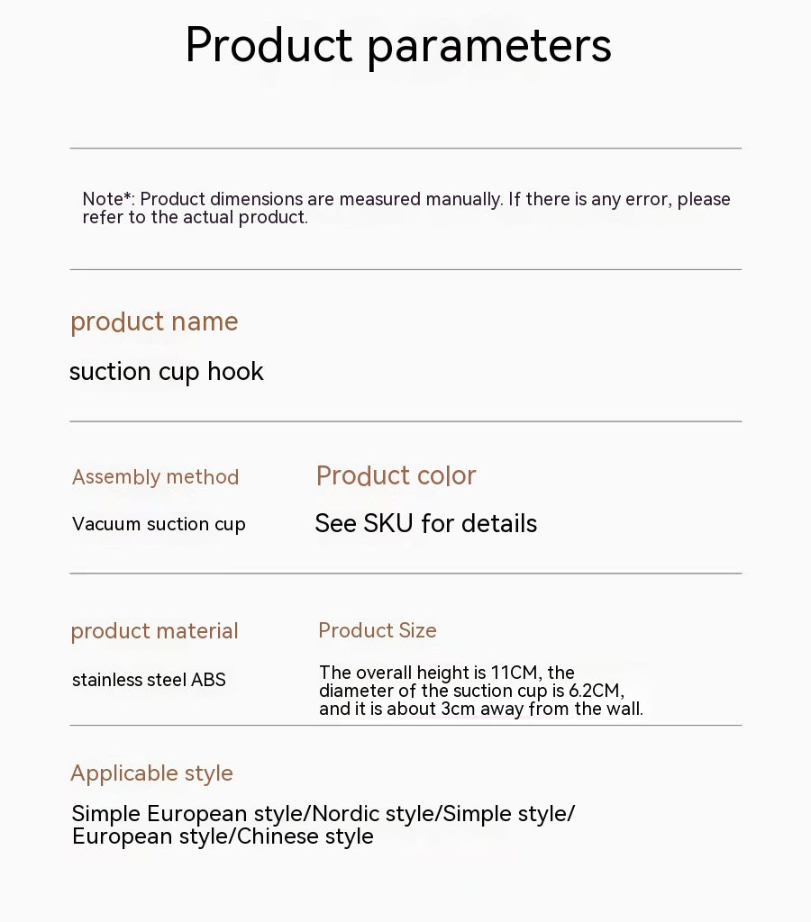Vacuüm wandhaak zonder boren - productfoto 3