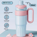 RVS thermobeker 780 ml met rietje en deksel - productfoto 4