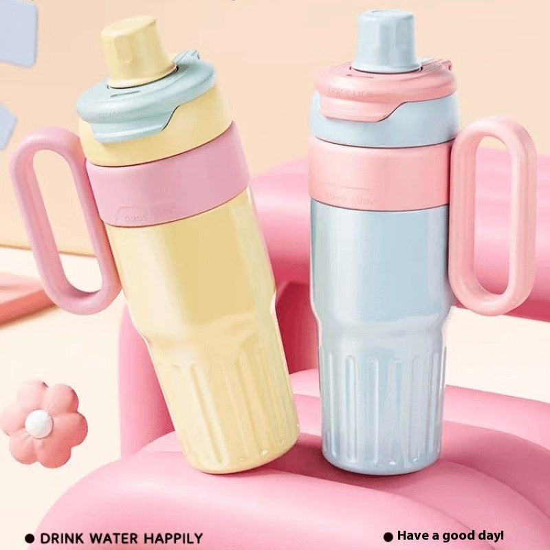 RVS thermobeker 780 ml met rietje en deksel - productfoto 6