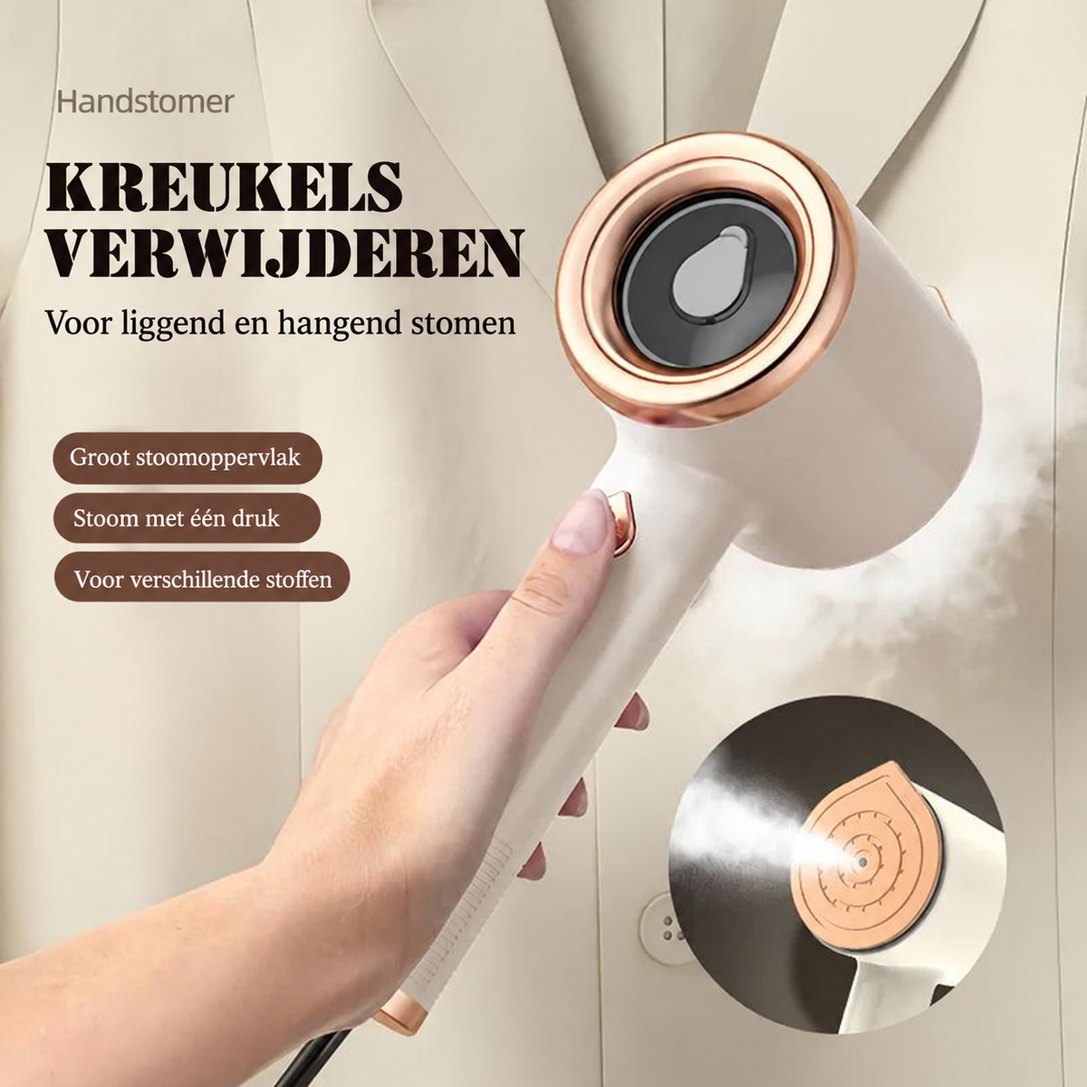 Handstomer met Nederlandse uitleg